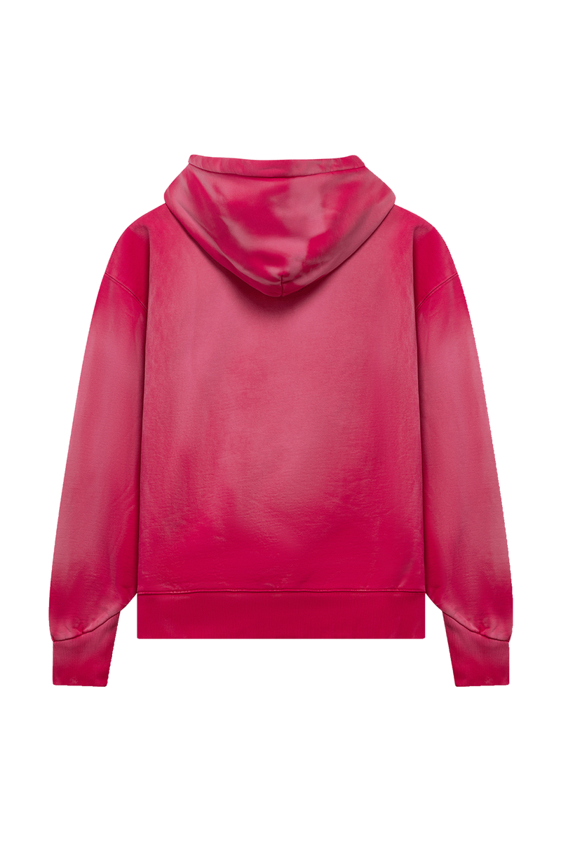 Airbrushed Big Logo Hoodie | Beetroot Purple