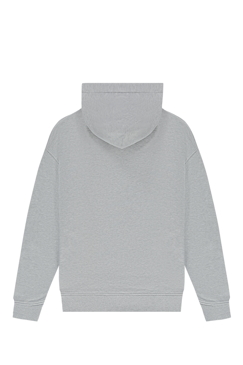 Apple Sticker Hoodie | Light Grey melange