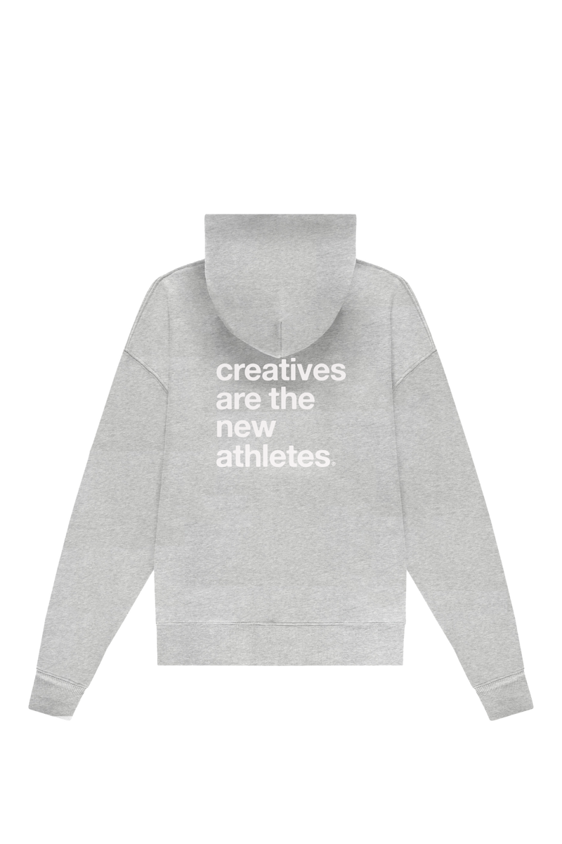 CATNA Zip Up Hoodie | Light Grey melange