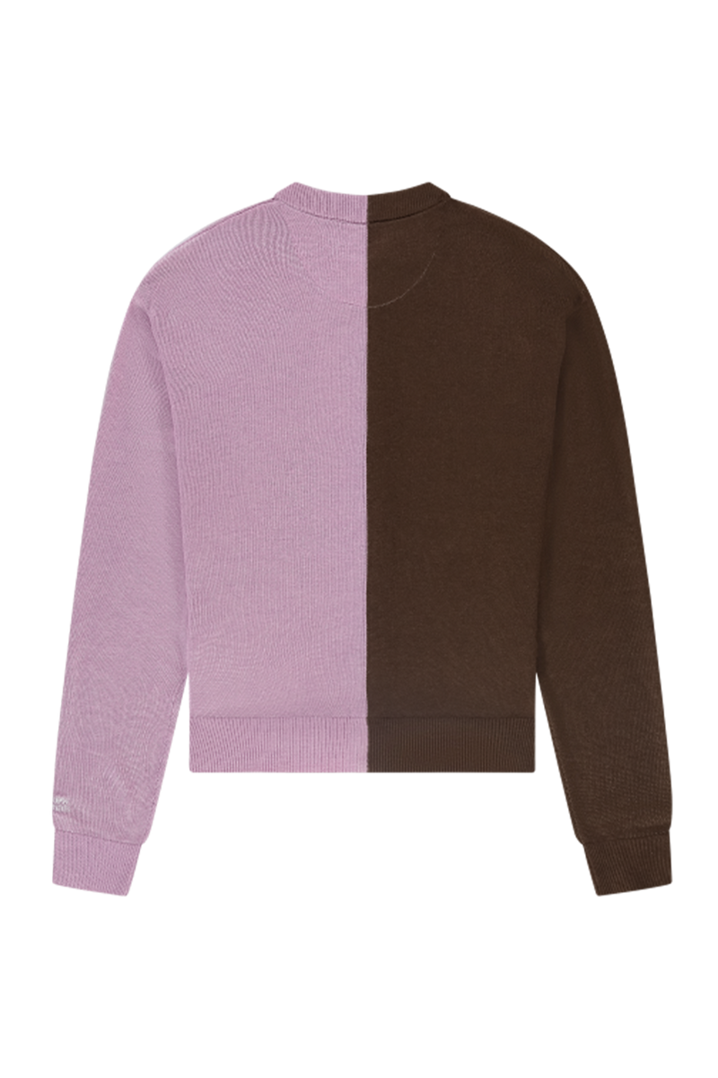 Duo Cardigan | Light Pink/ Brown