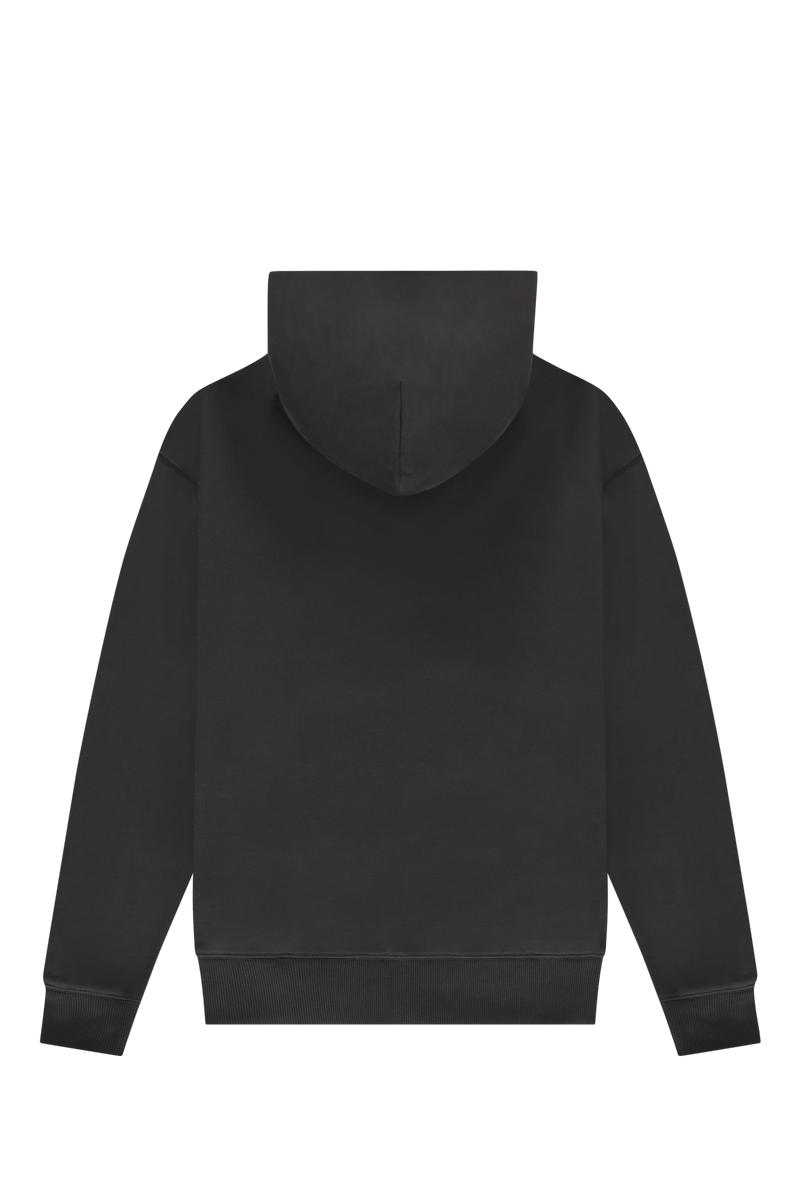 Emblem Zip Up Hoodie | Espresso