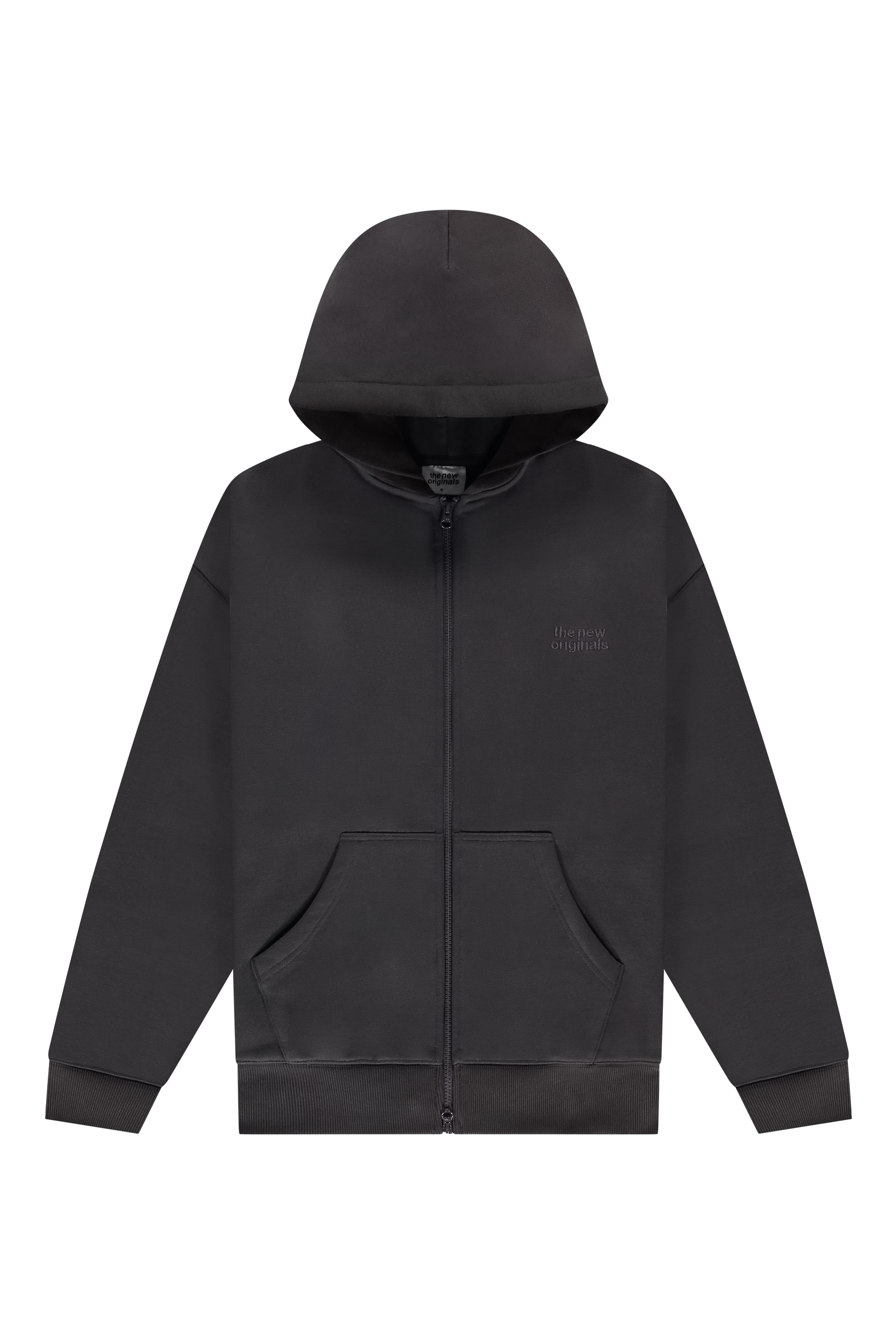 Emblem Zip Up Hoodie Espresso