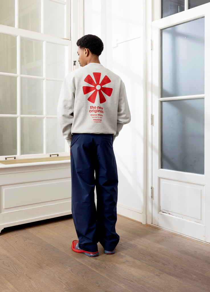 Adinkra Crewneck Light Grey Melange