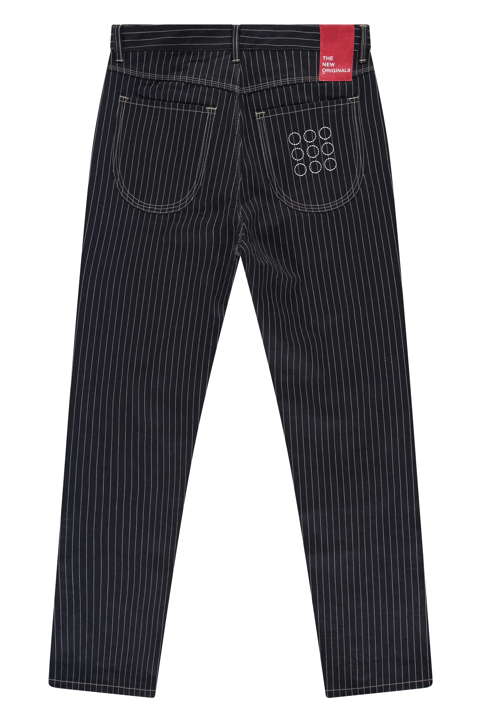 9-Dots Relaxed Jeans Pinstripe Navy
