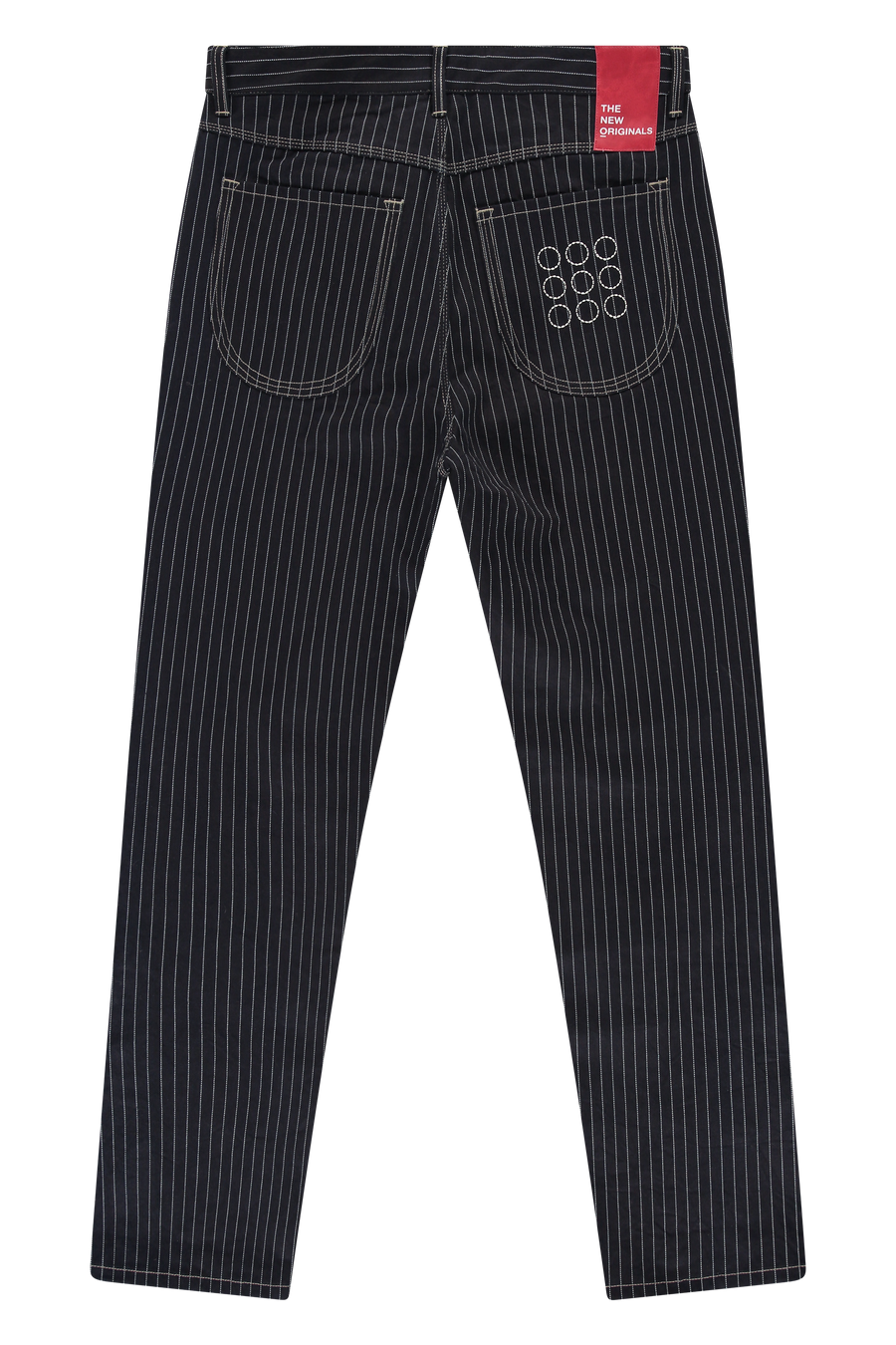 9-Dots Relaxed Jeans Pinstripe Navy