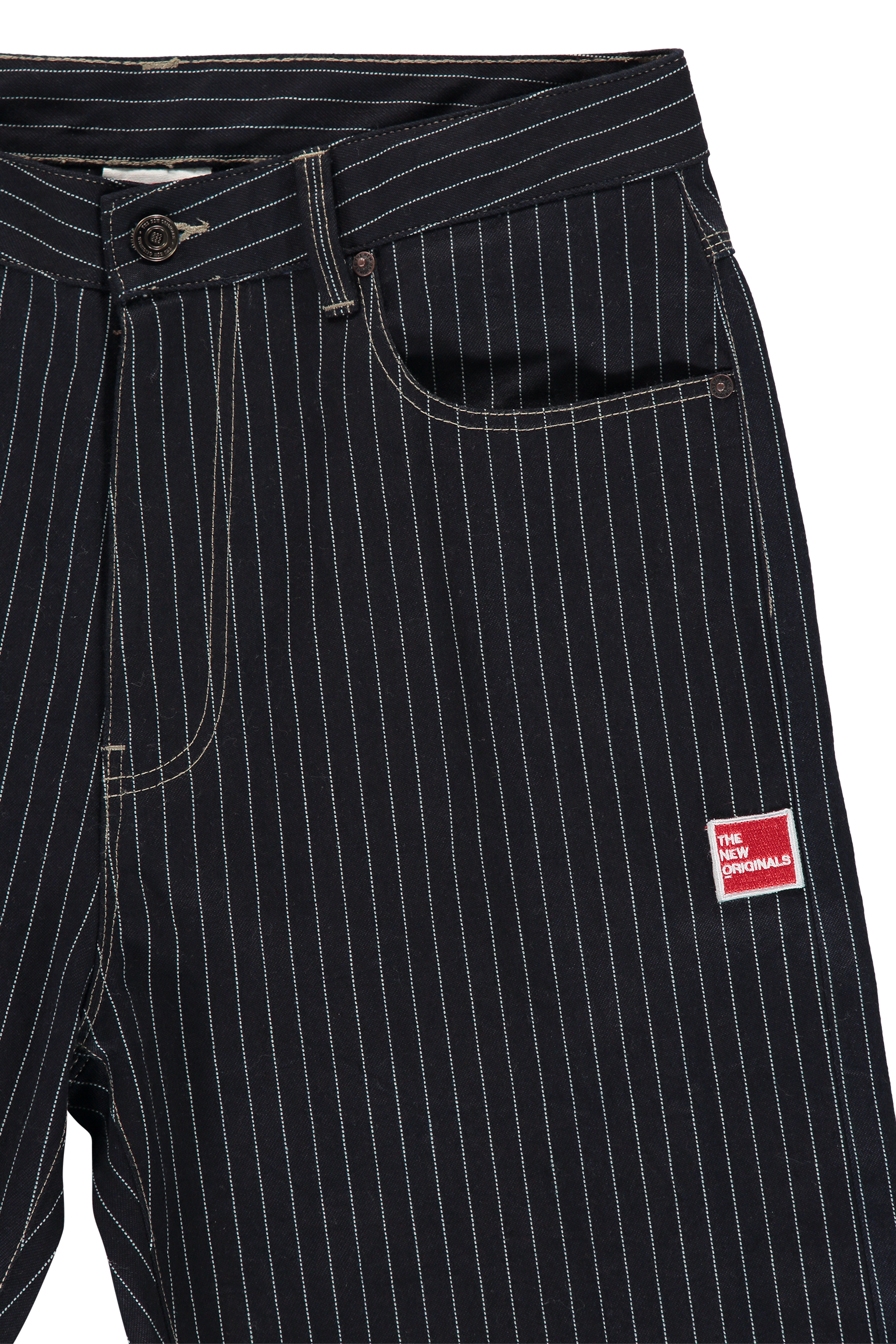 9-Dots Relaxed Jeans Pinstripe Navy