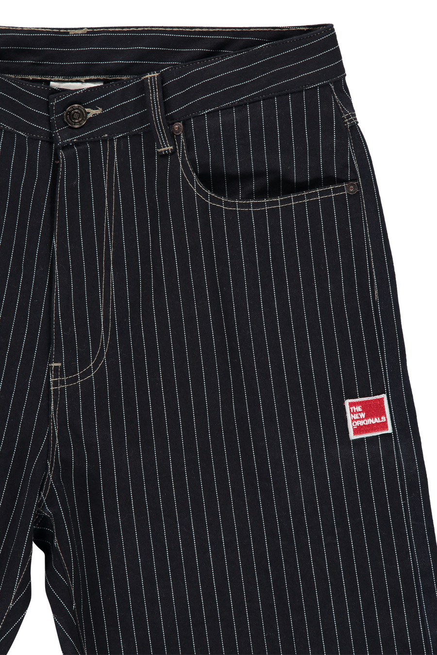 9-Dots Relaxed Jeans Pinstripe Navy
