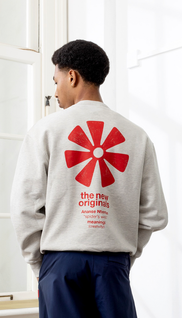 Adinkra Crewneck Light Grey Melange