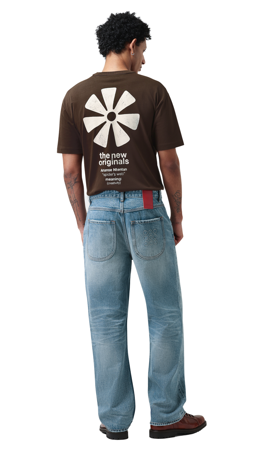 Ananse Adinkra Tee | Acid Brown