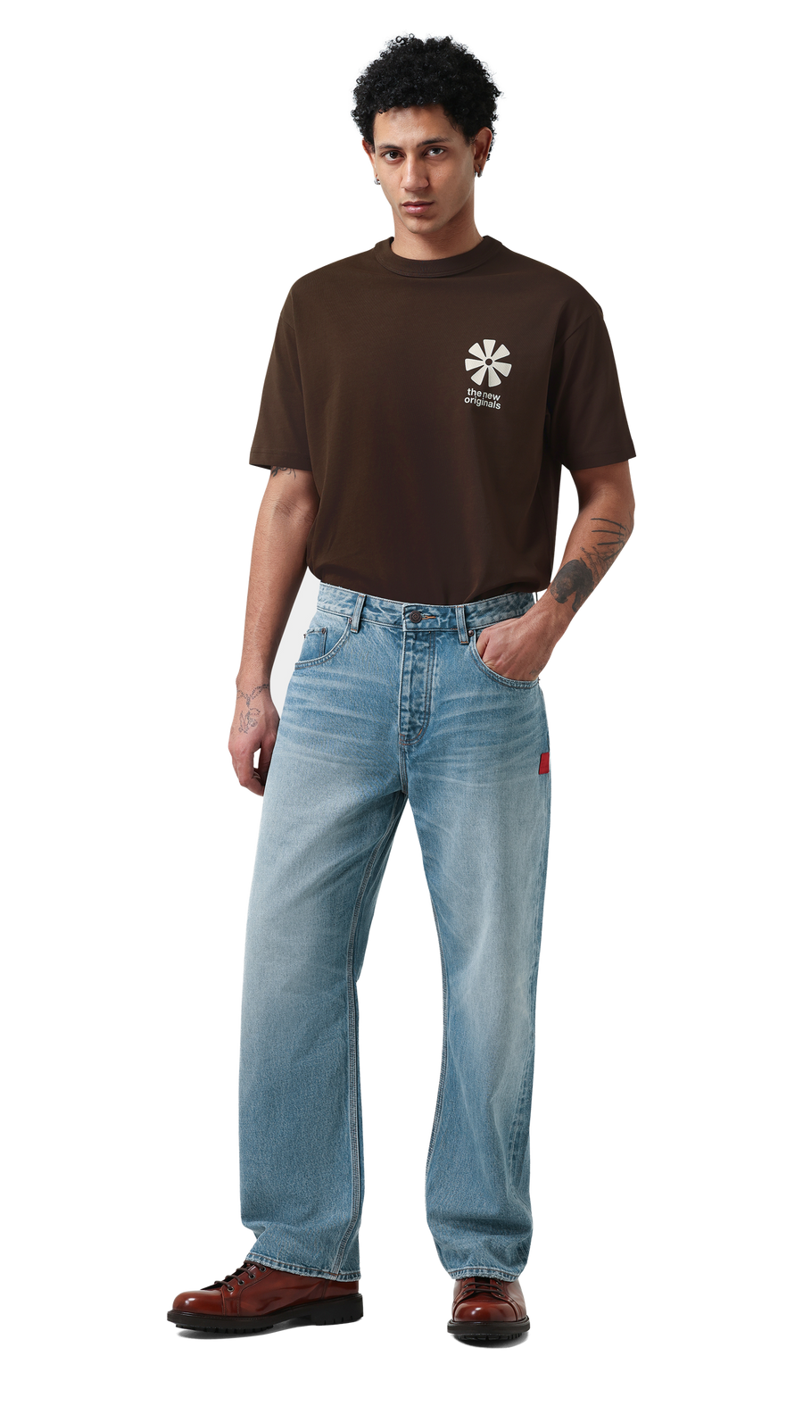 Ananse Adinkra Tee | Acid Brown