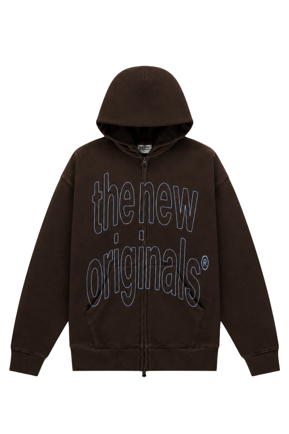 Big Logo Zip Up Hoodie | Potting Soil / Lush Blue