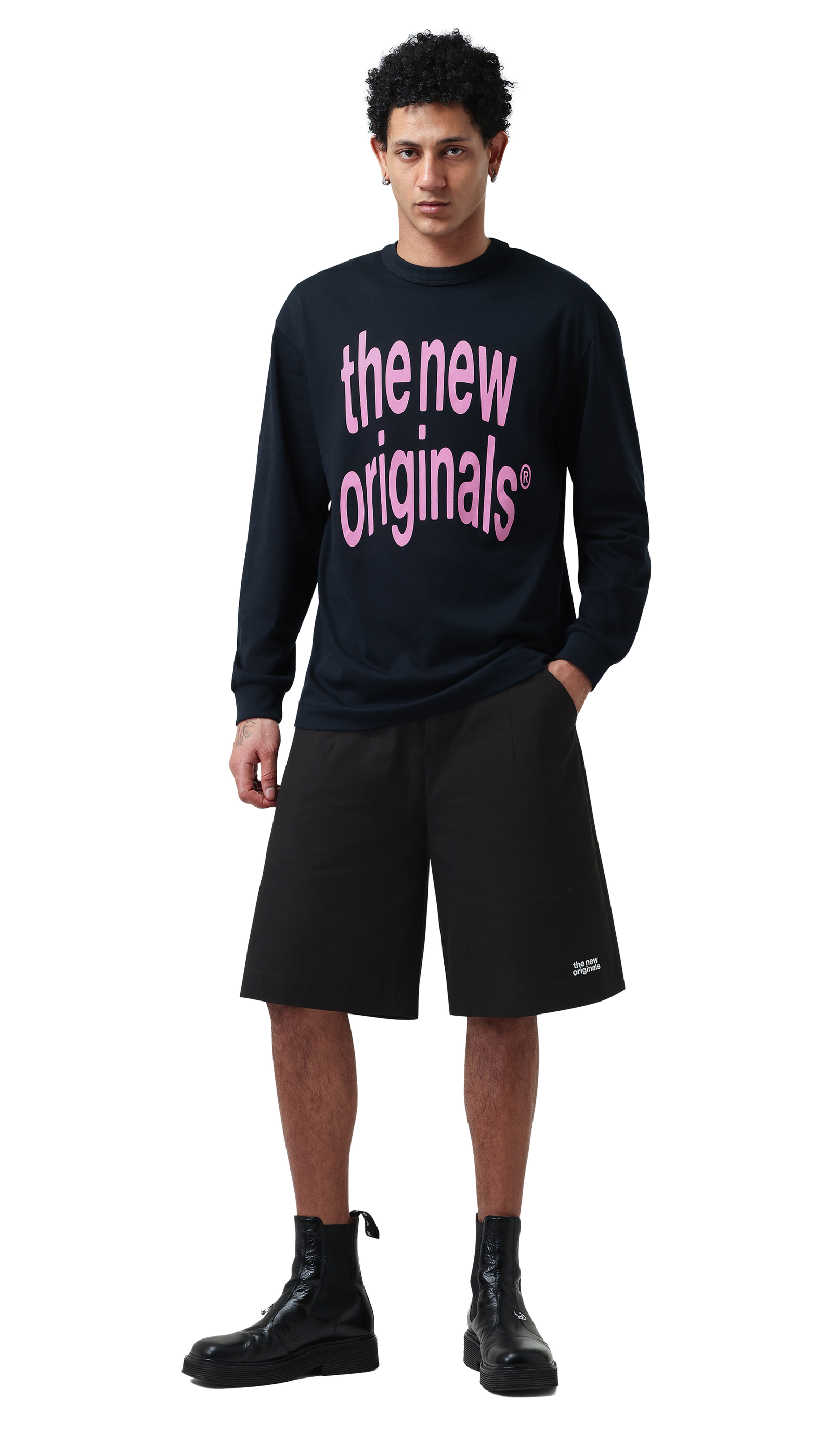 Big Logo Longsleeve | Navy Blue / Pink
