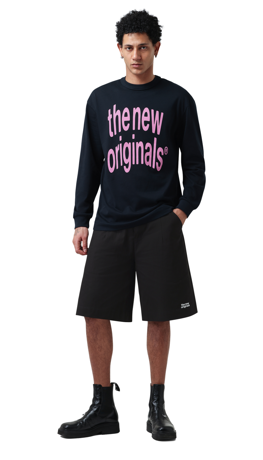 Big Logo Longsleeve | Navy Blue / Pink