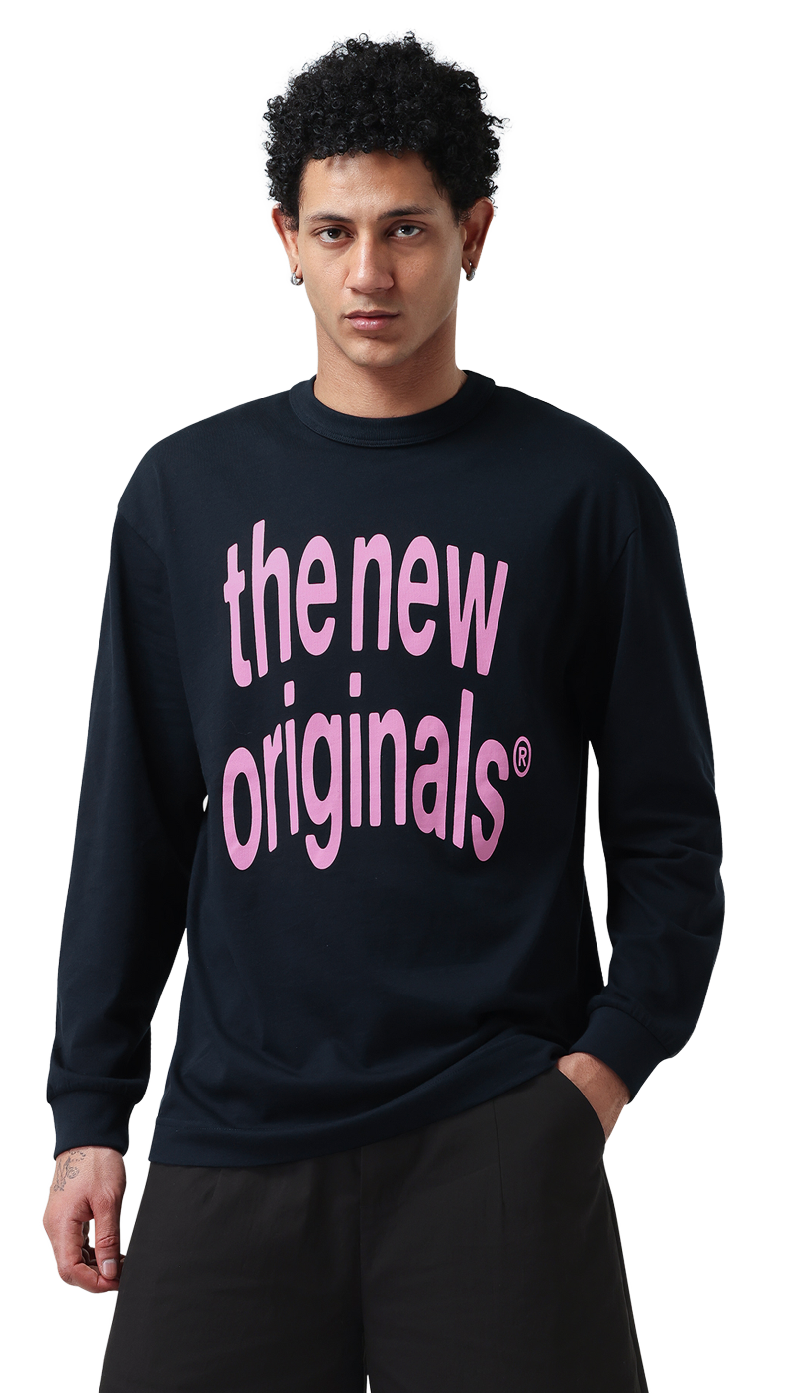 Big Logo Longsleeve | Navy Blue / Pink