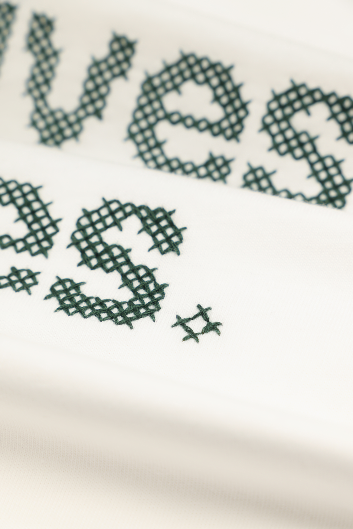 Catna Cross Stitch Longsleeve | White