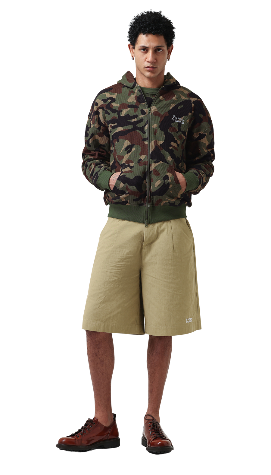 Catna Zip-Up Waffle Hoodie | LION CAMO