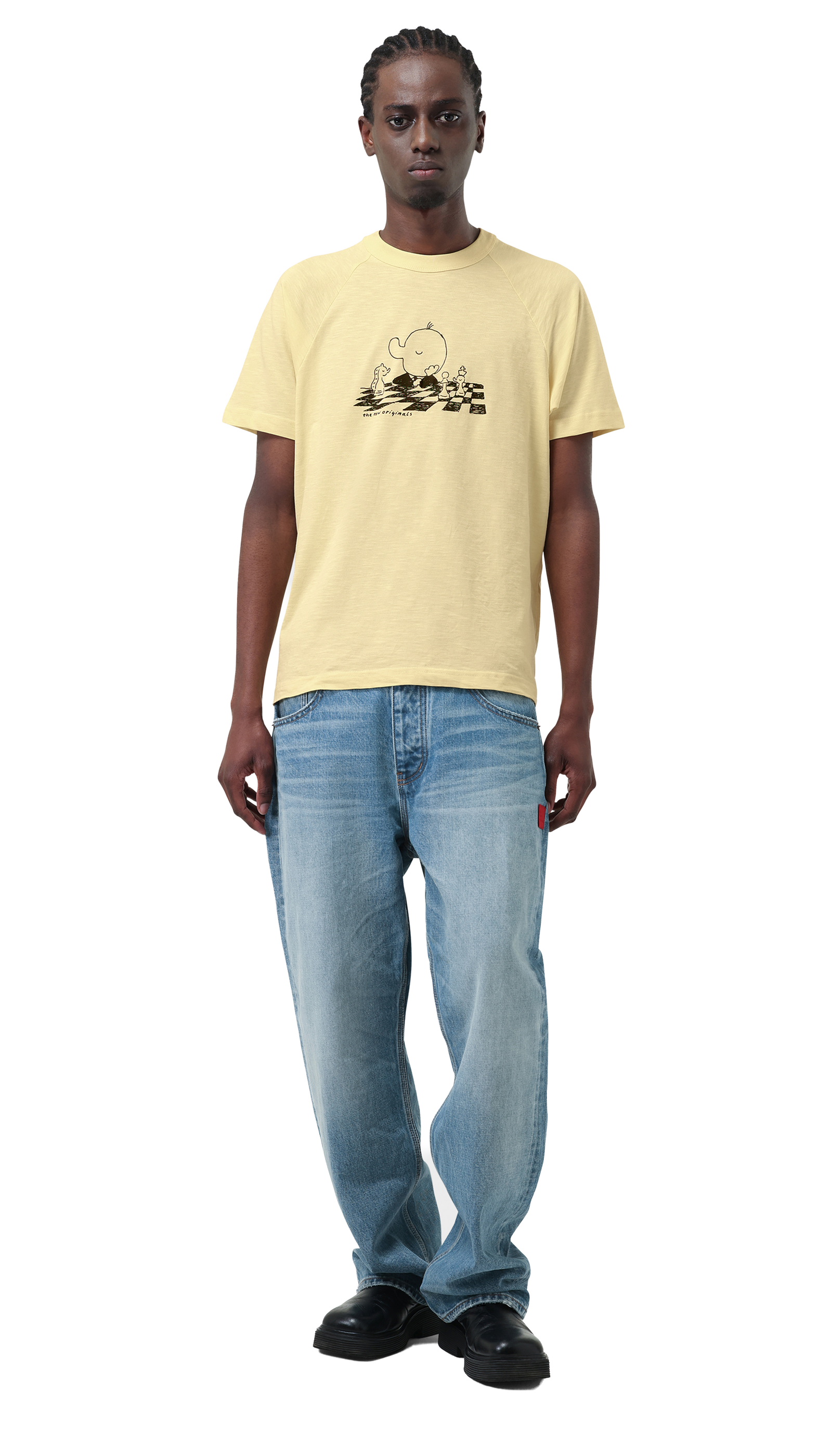 Freddy Chess Raglan Tee | Butter Yellow