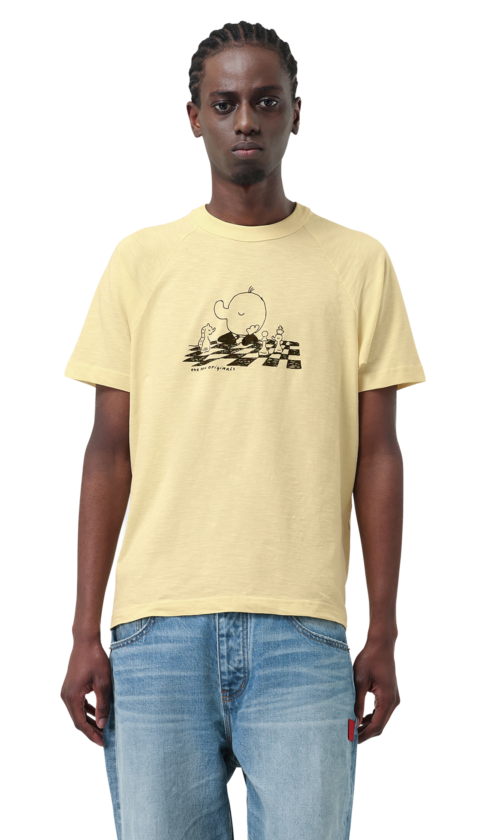 Freddy Chess Raglan Tee | Butter Yellow