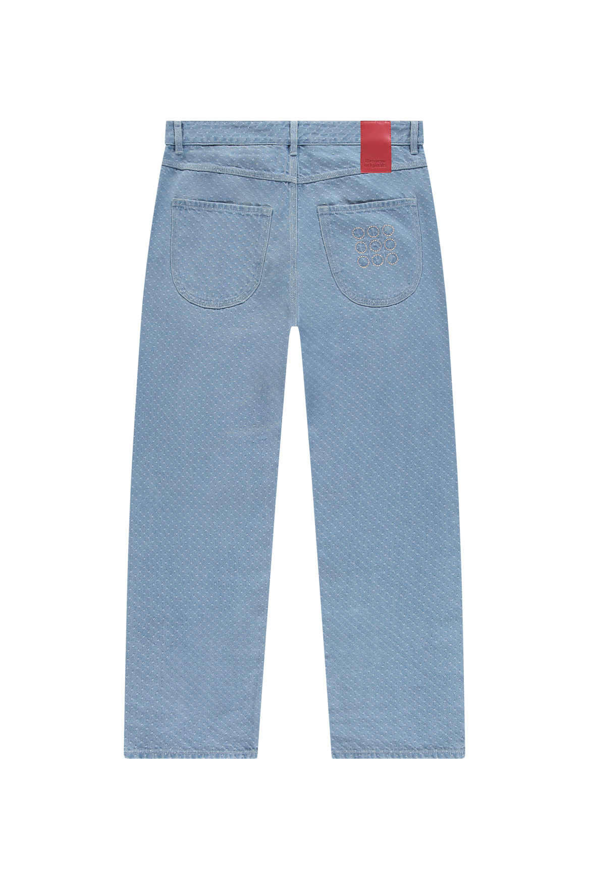 9-Dots Polka Dot Relaxed Jeans | Light wash blue