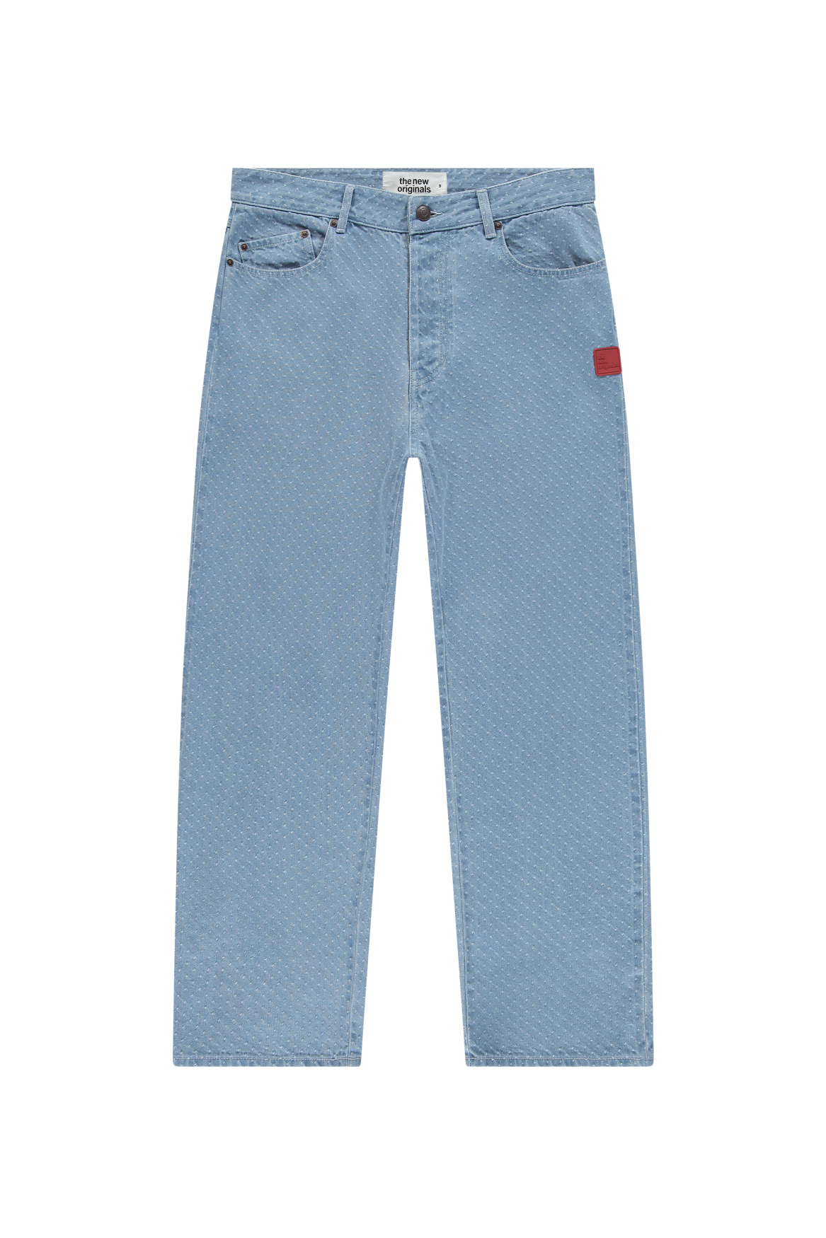 9-Dots Polka Dot Relaxed Jeans | Light wash blue
