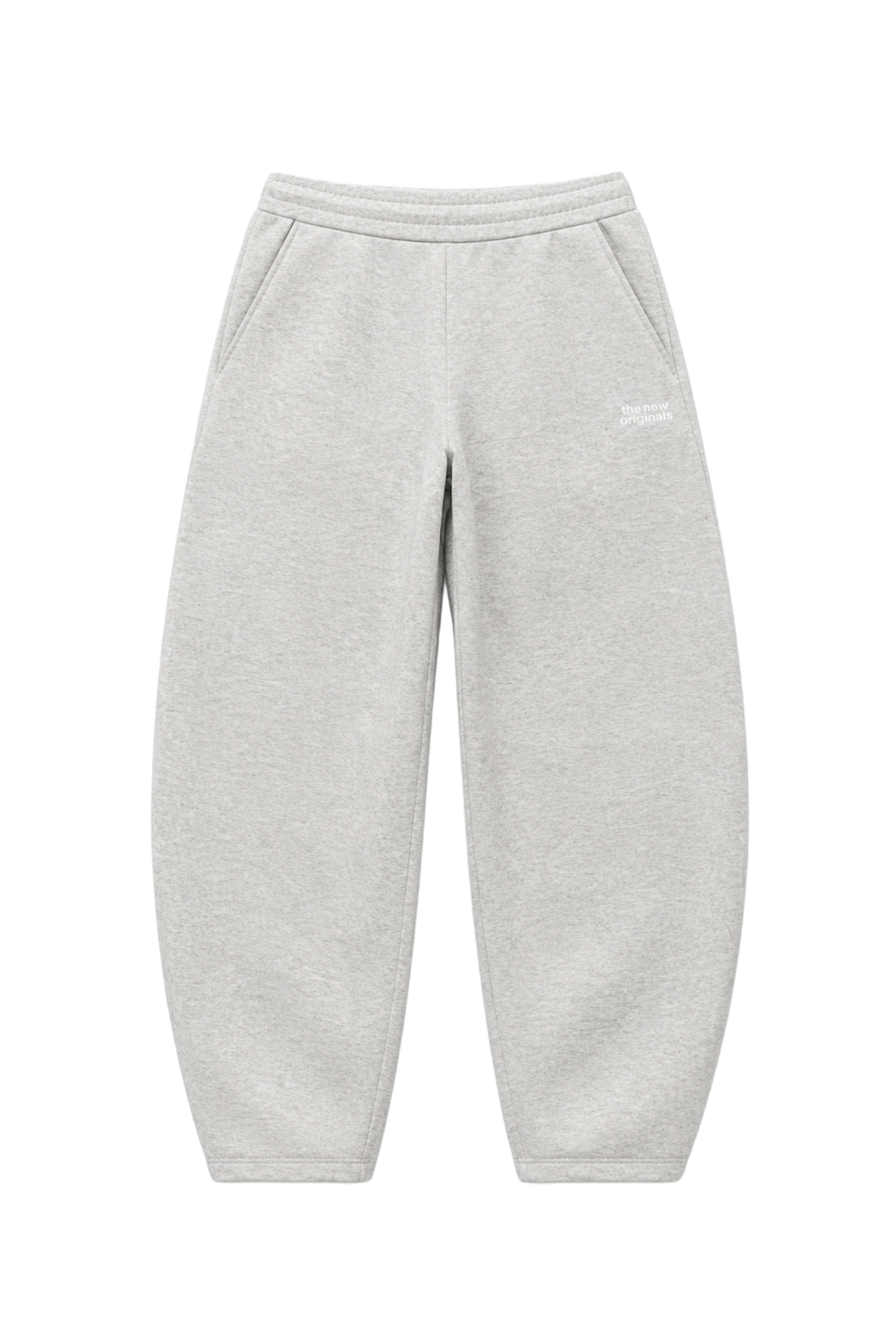 Emblem Curved Jogger | Light Grey melange