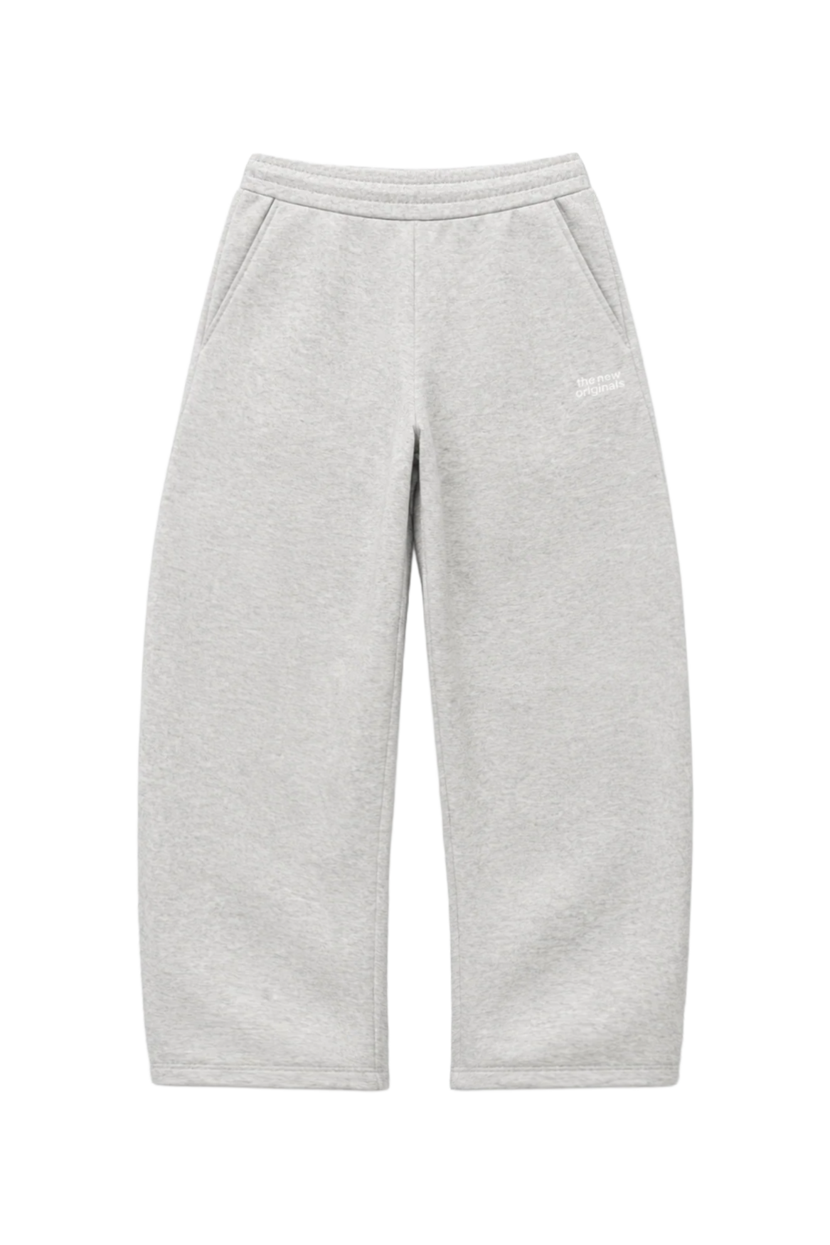 Emblem Curved Jogger | Light Grey melange