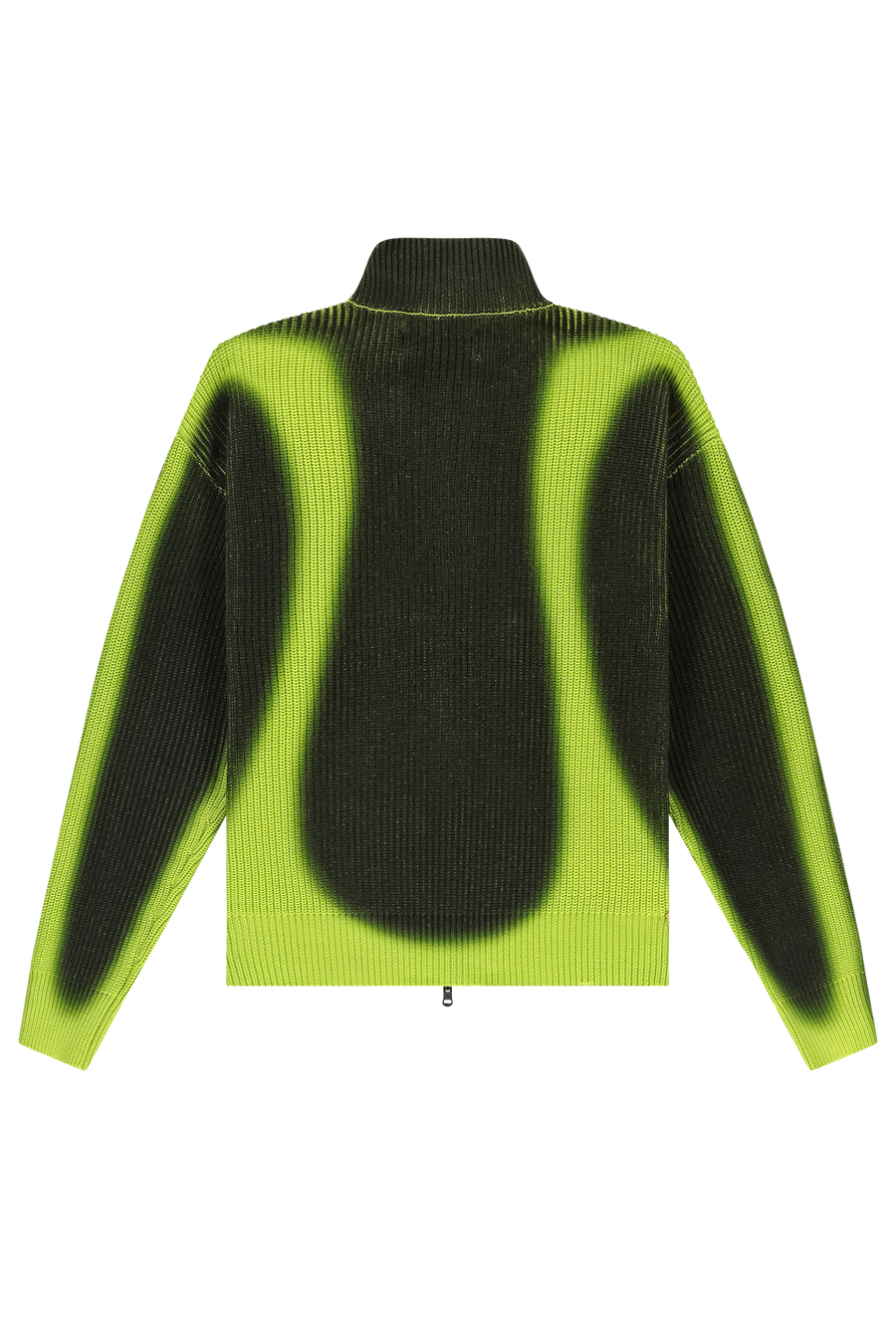 Fisherman Zip Up Crewneck Lime Punch/Black