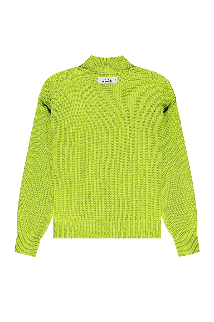 Fisherman Zip Up Crewneck Lime Punch/Black