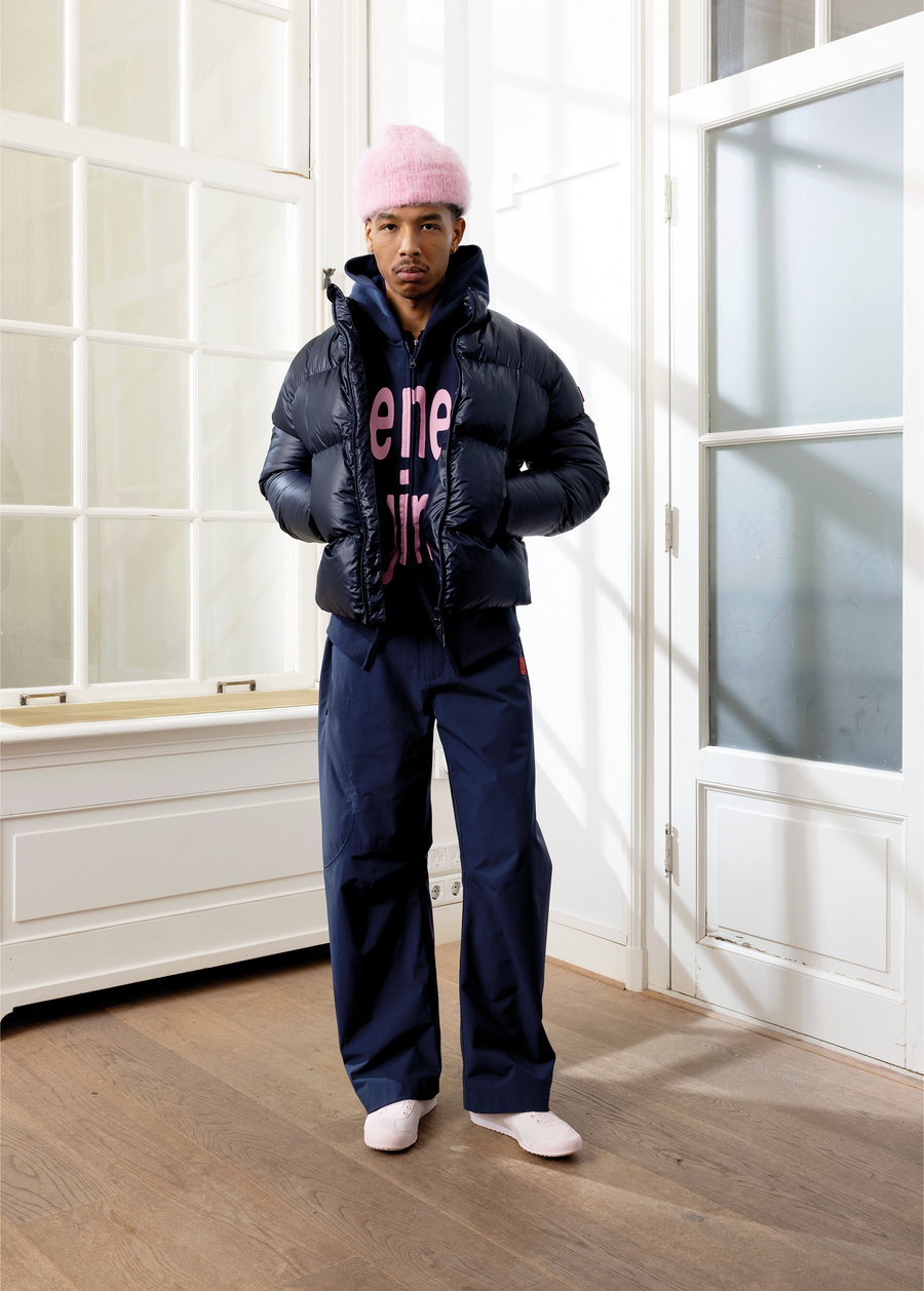 9-Dots Curve Puffer Navy Blue