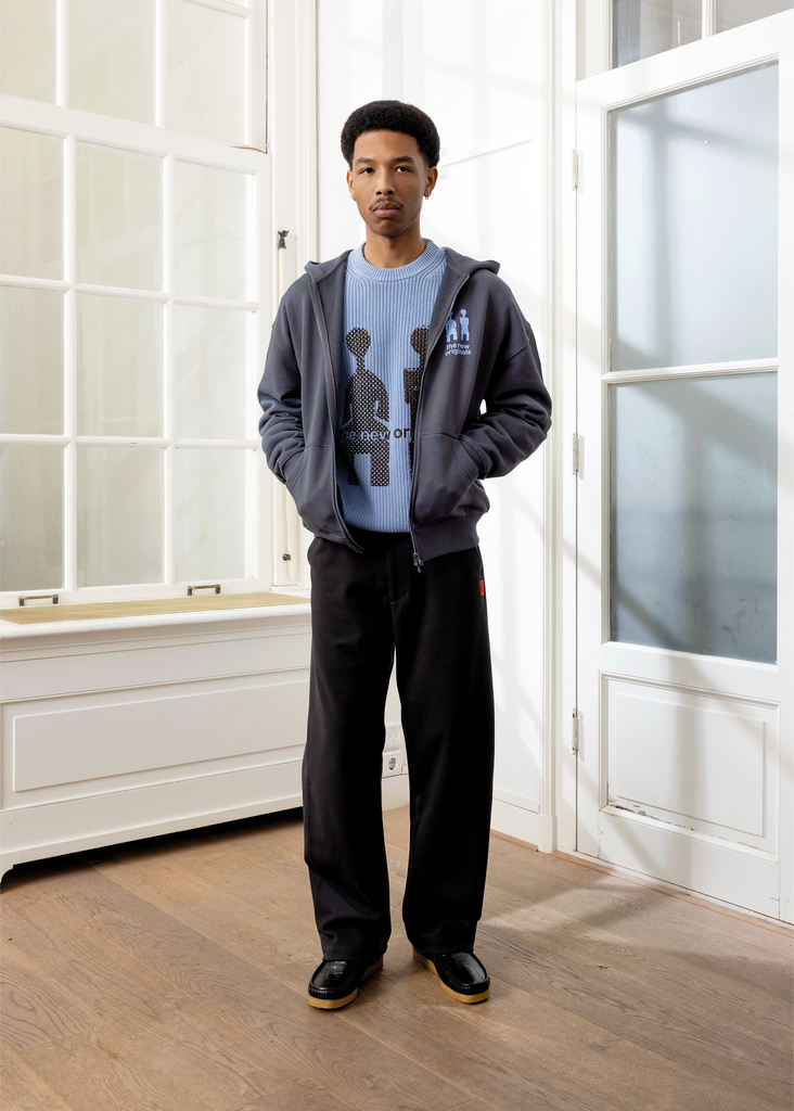 2 Figures Zip Up Hoodie Black Oyster
