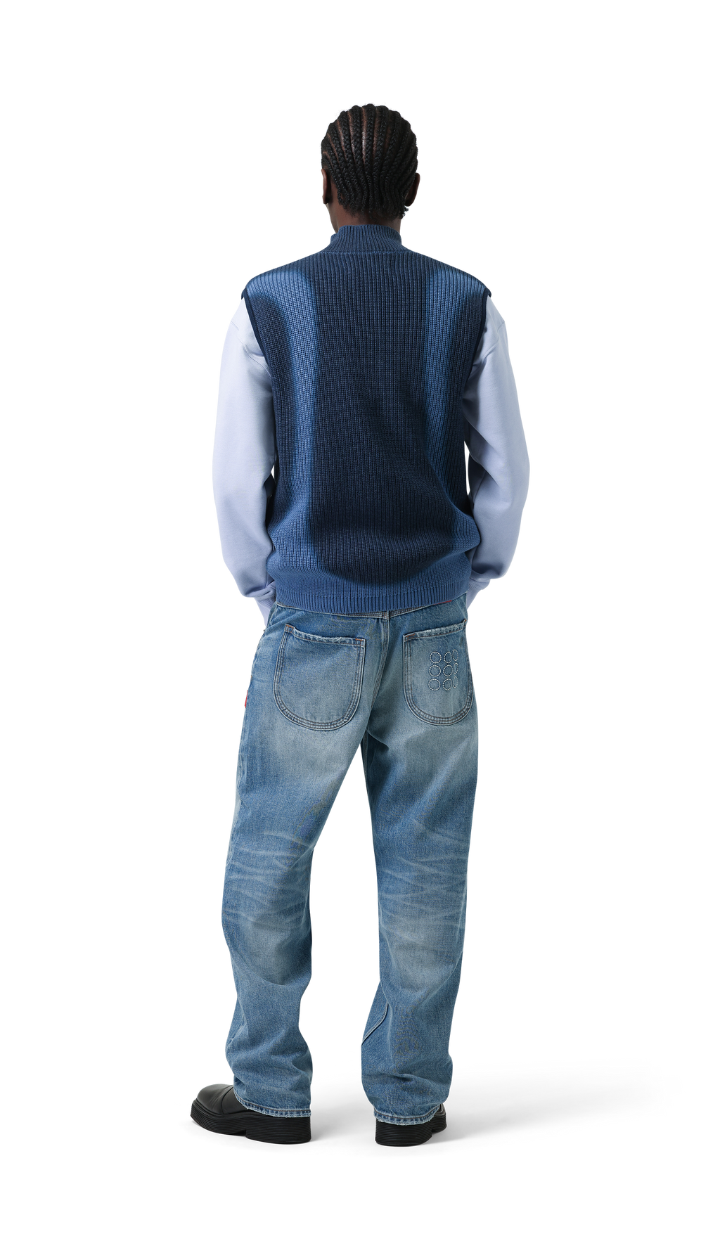 Fisherman Zip Up Vest | Navy