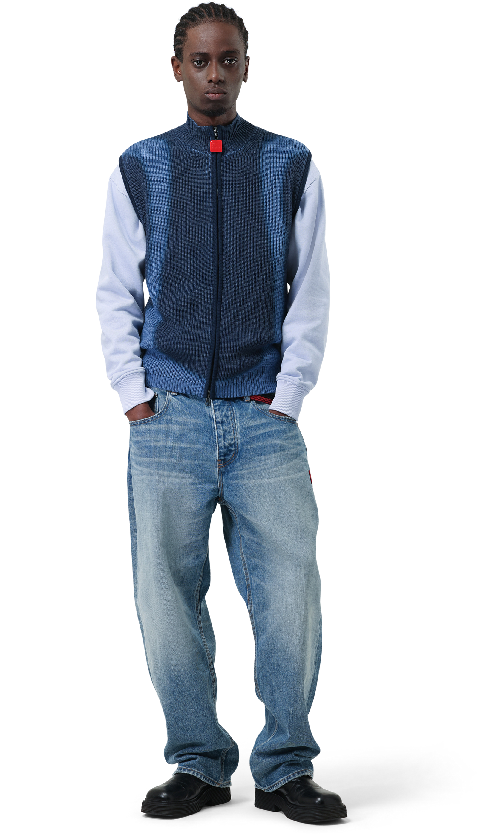 Fisherman Zip Up Vest | Navy