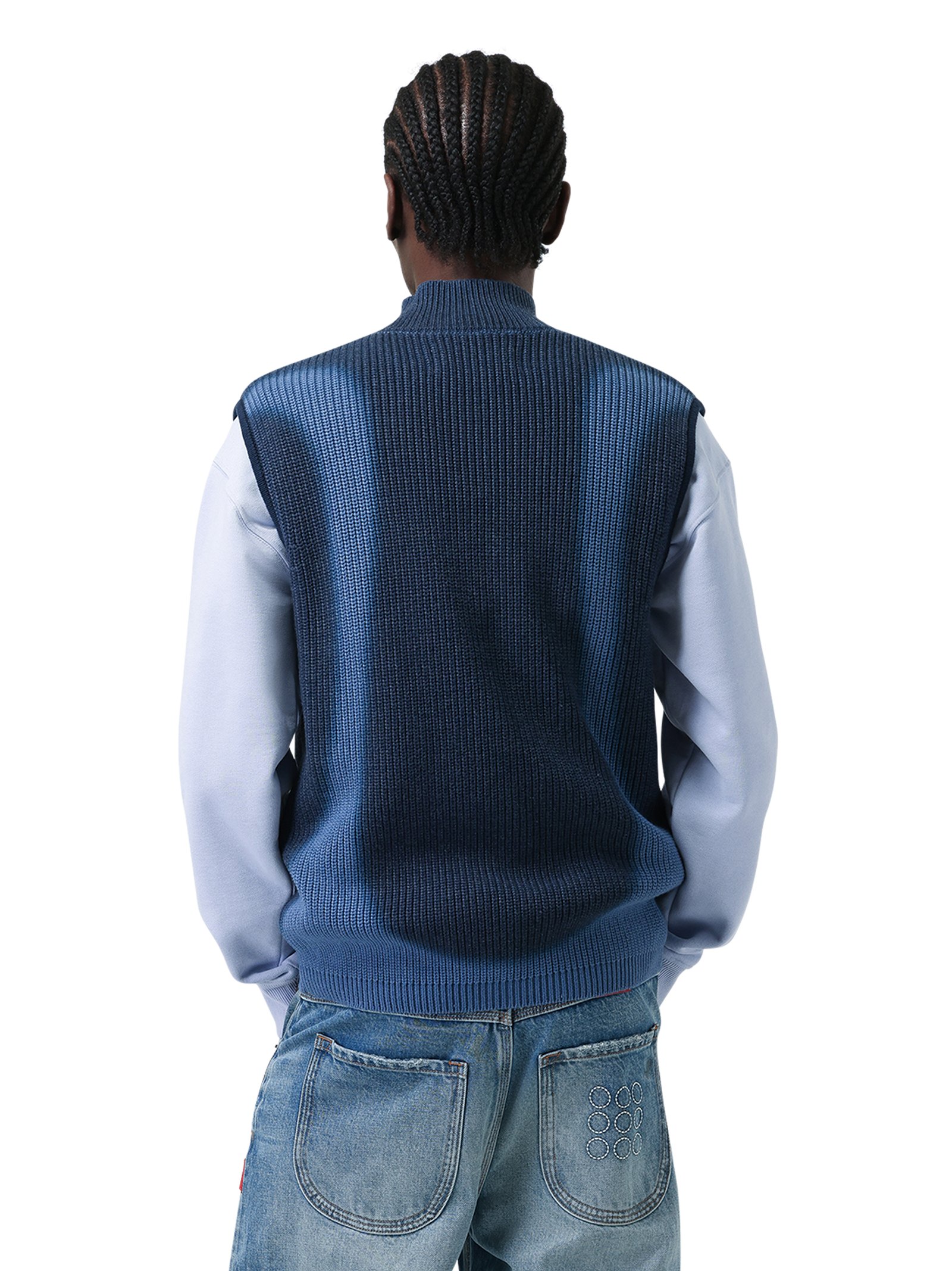 Fisherman Zip Up Vest | Navy