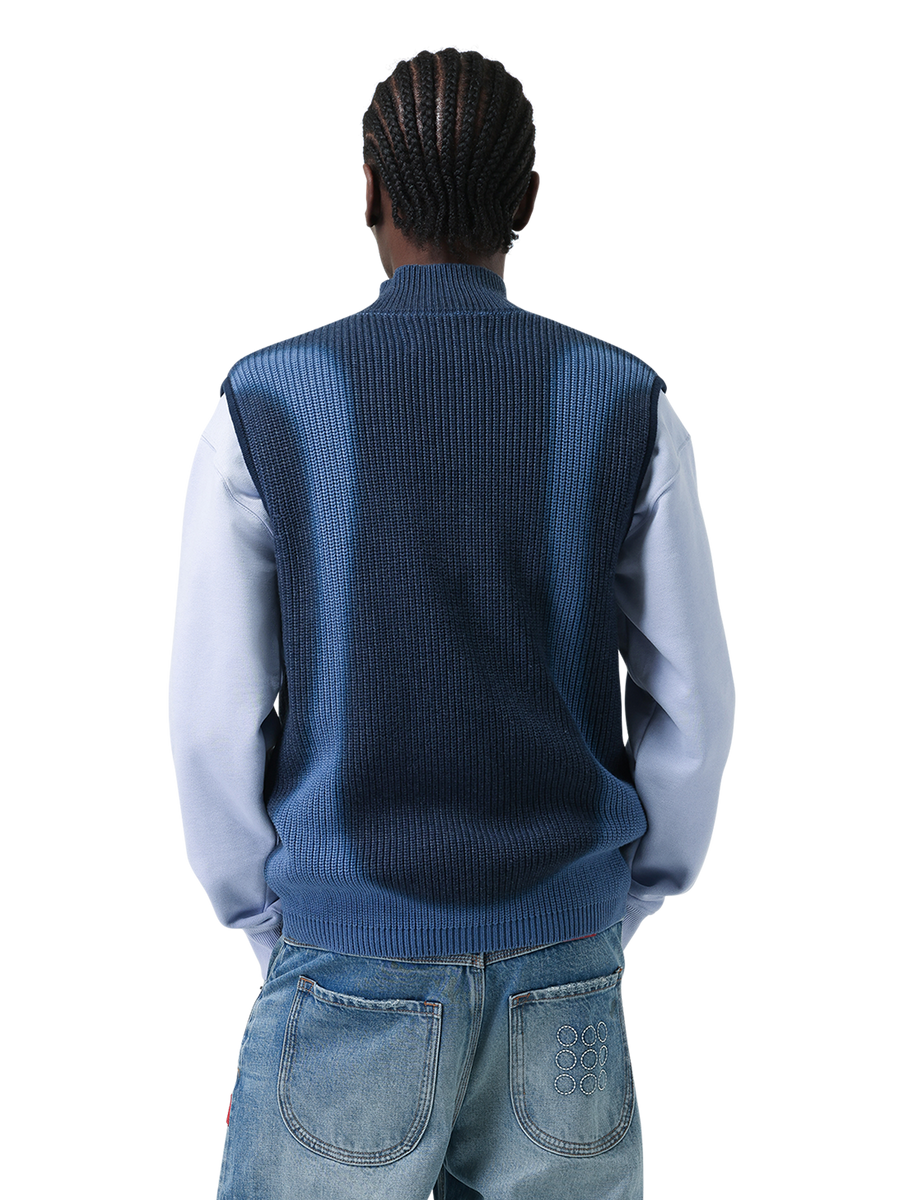 Fisherman Zip Up Vest | Navy