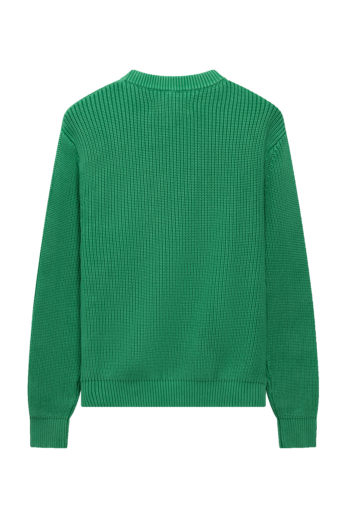 Fisherman Rib Knit Crewneck | Aqua