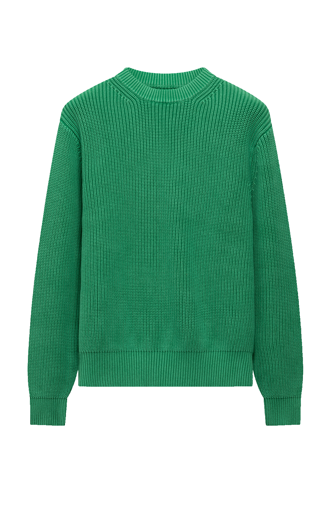 Fisherman Rib Knit Crewneck | Aqua