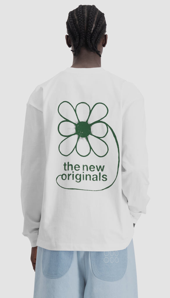 Flower Longsleeve Shirt White