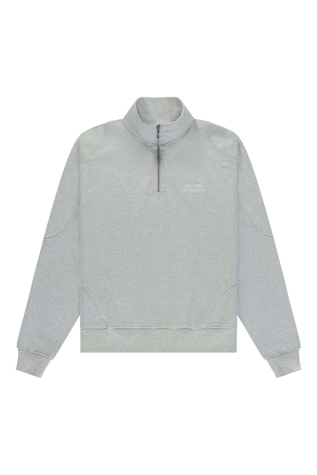 Emblem Half-Zip Sweater Light Grey Melange