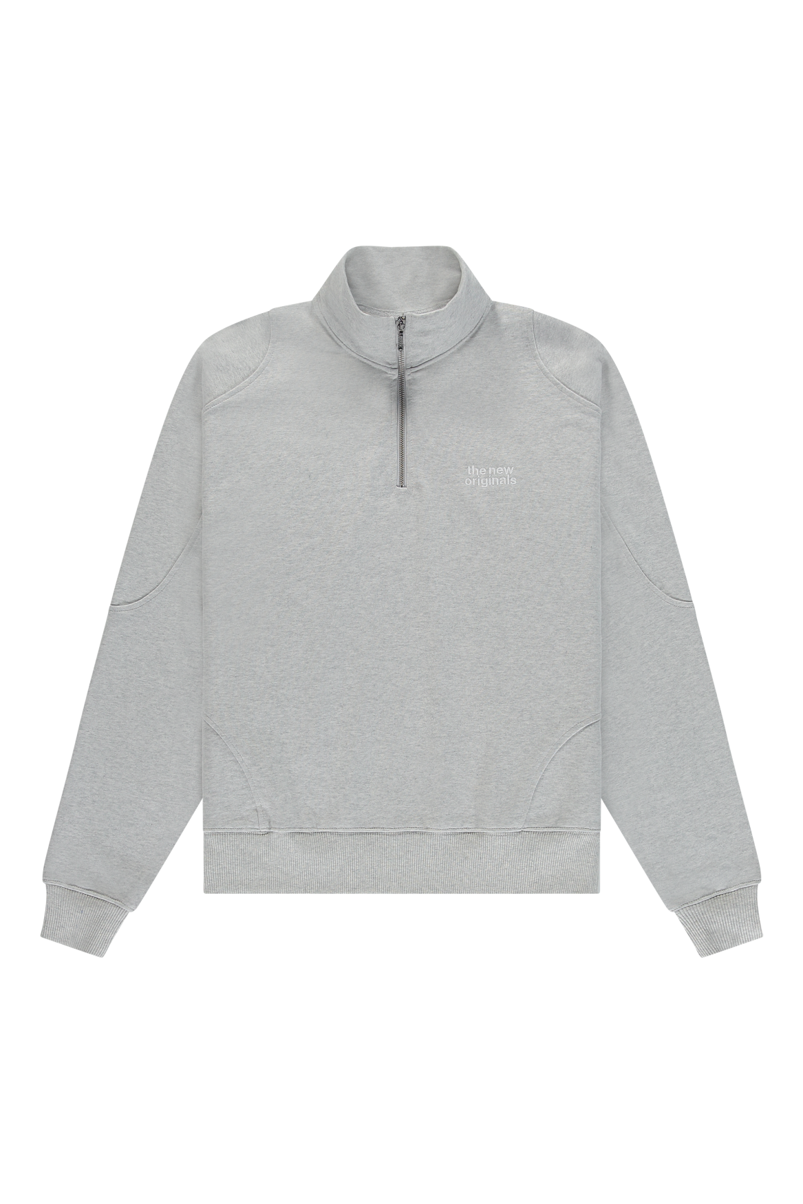 Emblem Half-Zip Sweater Light Grey Melange | Light Grey melange
