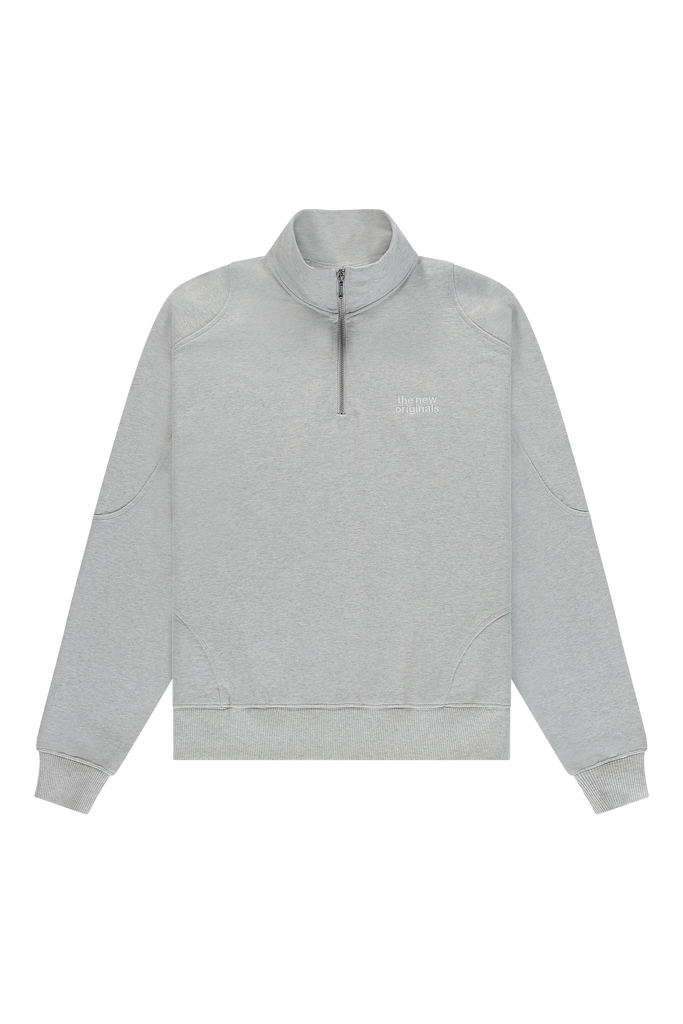 Emblem Half-Zip Sweater Light Grey Melange