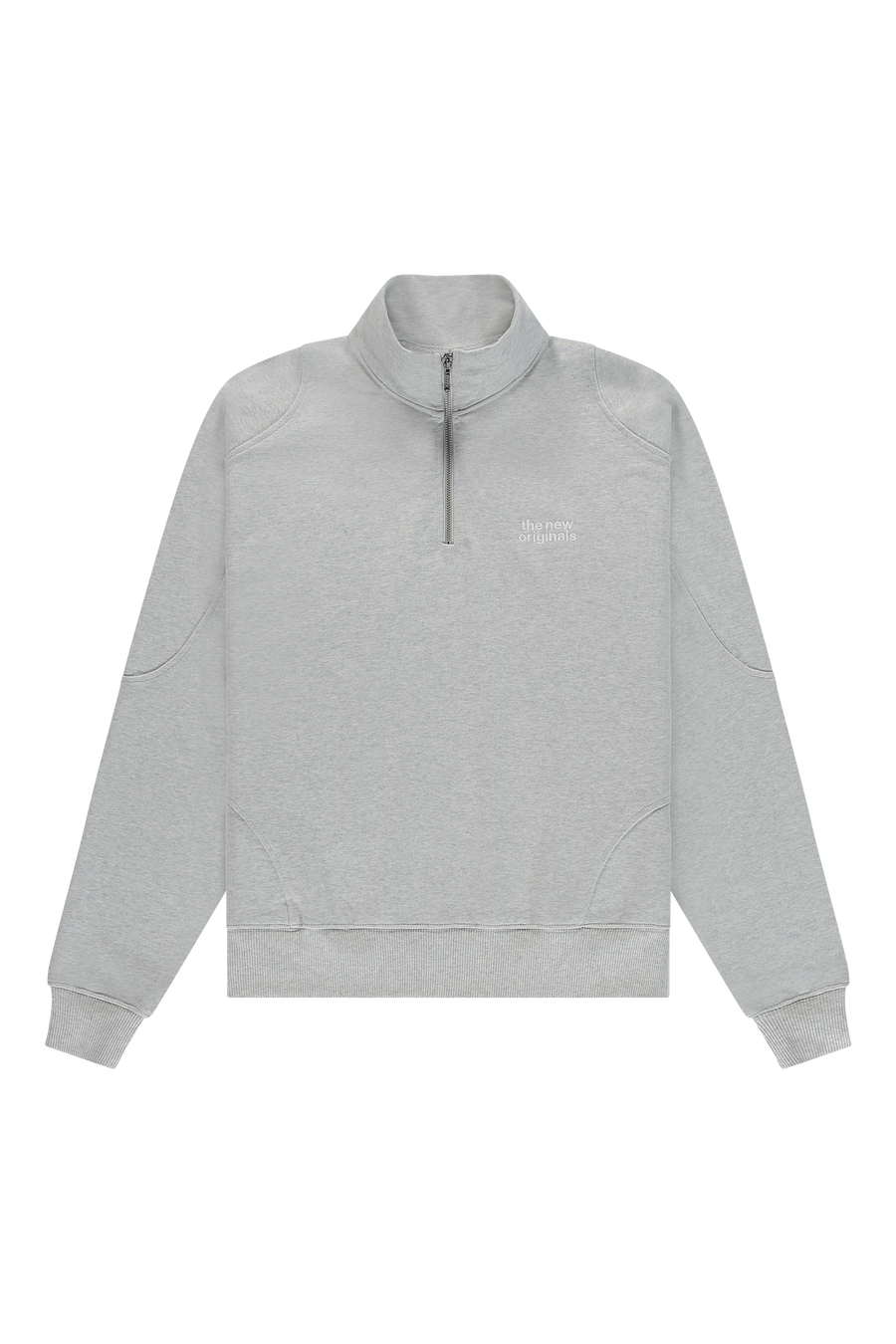 Emblem Half-Zip Sweater Light Grey Melange