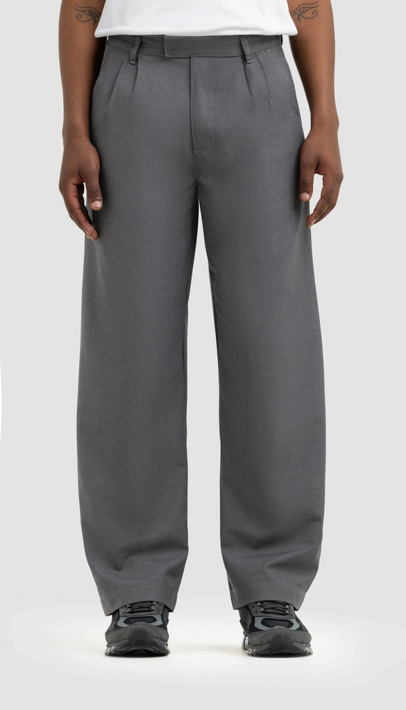 Wide Seamless Trousers Light Grey