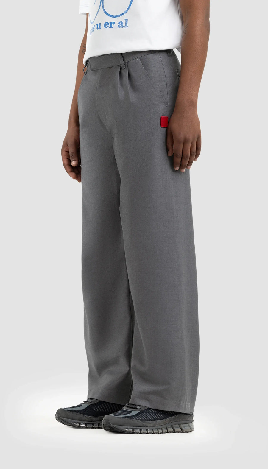 Wide Seamless Trousers Light Grey
