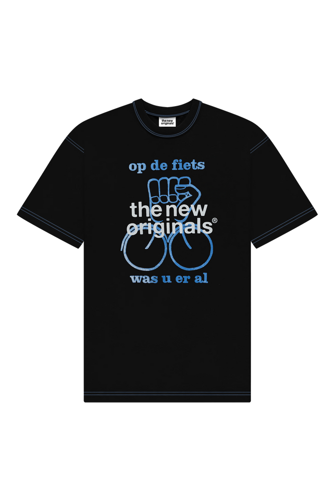 Op De Fiets Tee Black