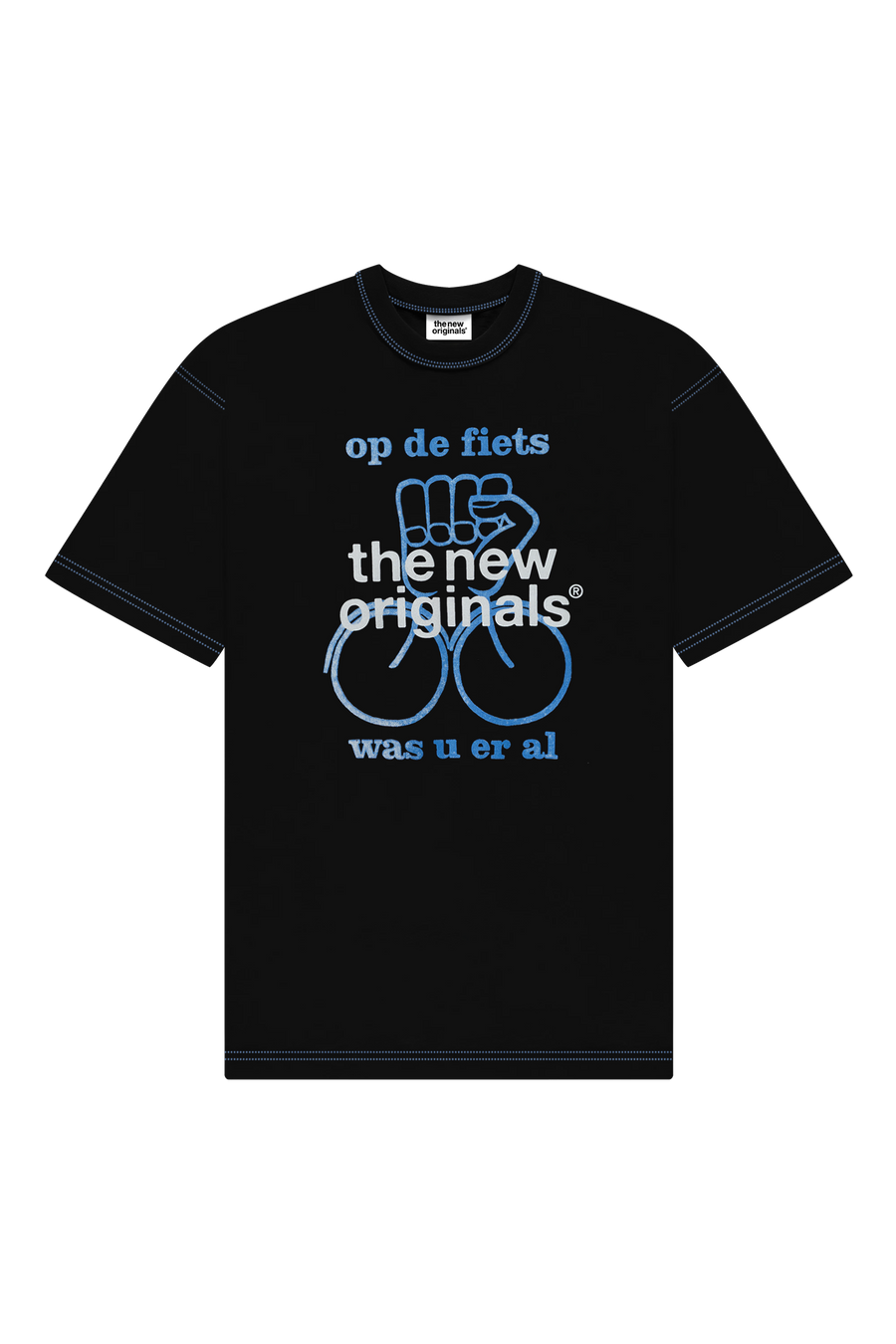 Op De Fiets Tee Black