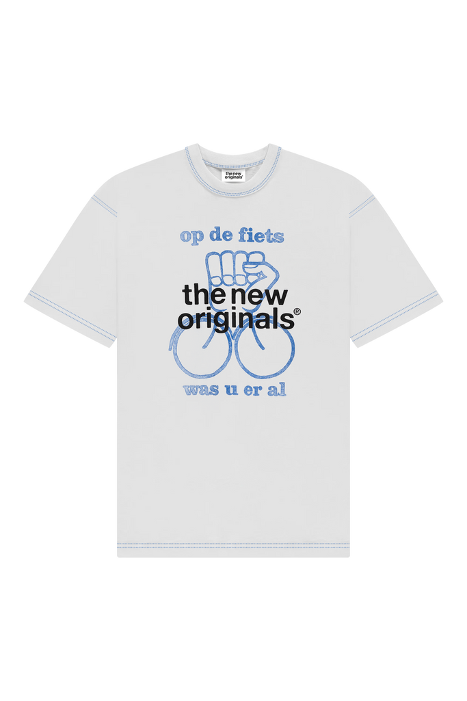 Op De Fiets Tee White