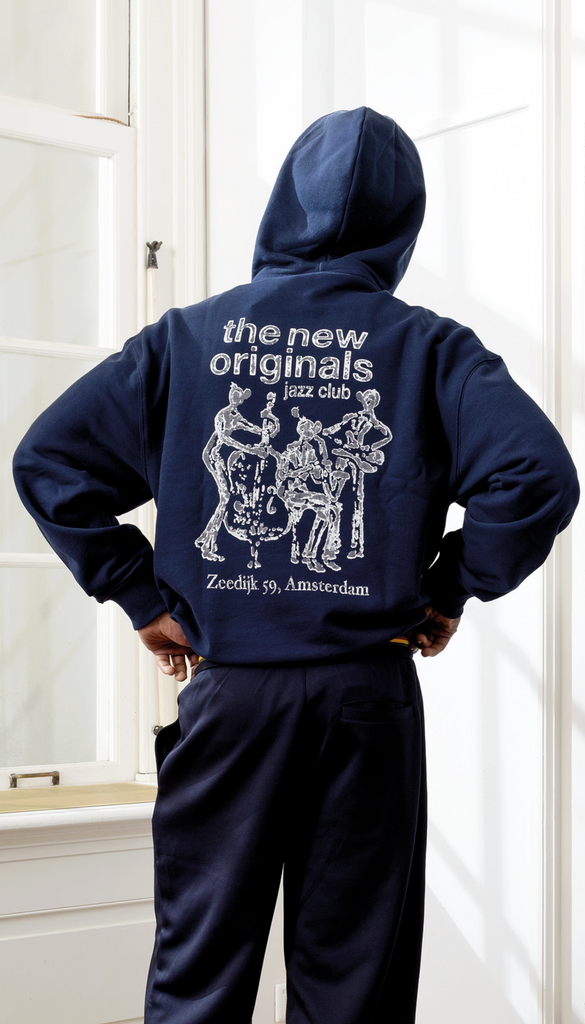 Jazz Club Hoodie Navy Blue
