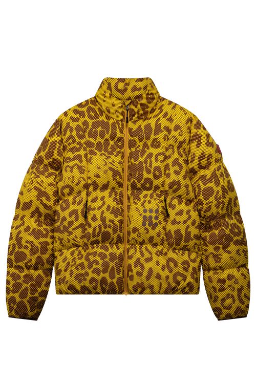 9-Dots Curve Puffer | Leopard Allover