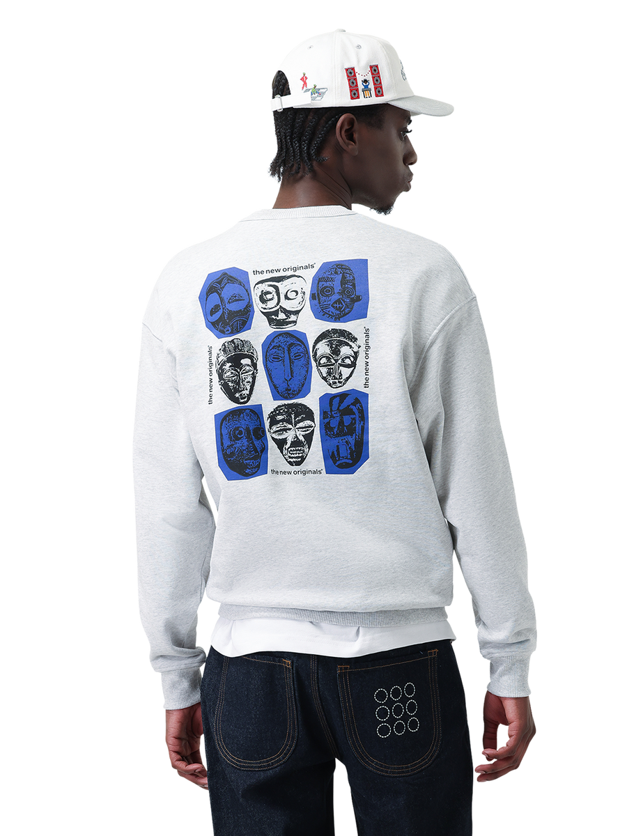 Mask Crewneck Light Grey Melange | Light Grey melange