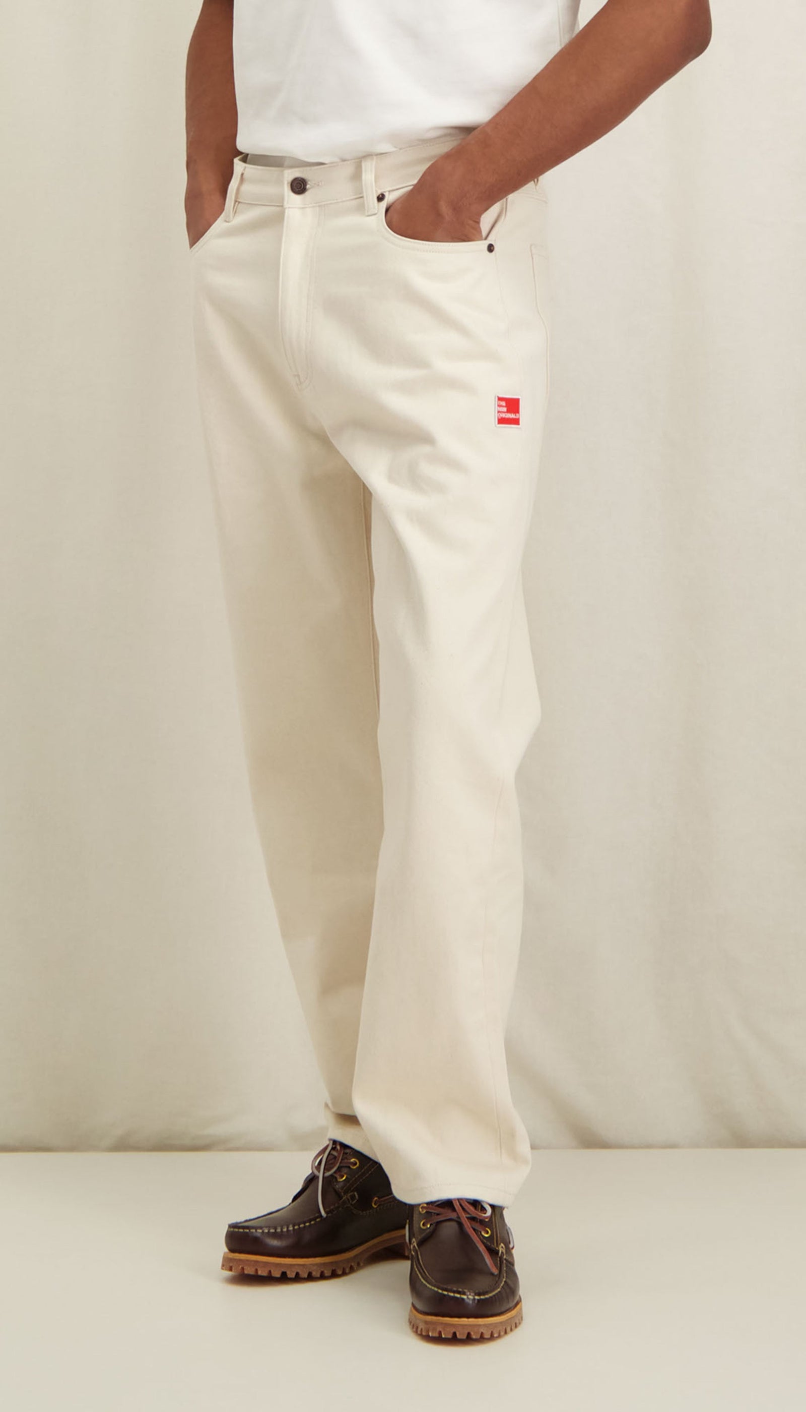 9-Dots Relaxed Jeans White Alyssum | White Alyssum